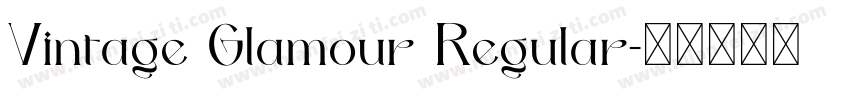 Vintage Glamour Regular字体转换